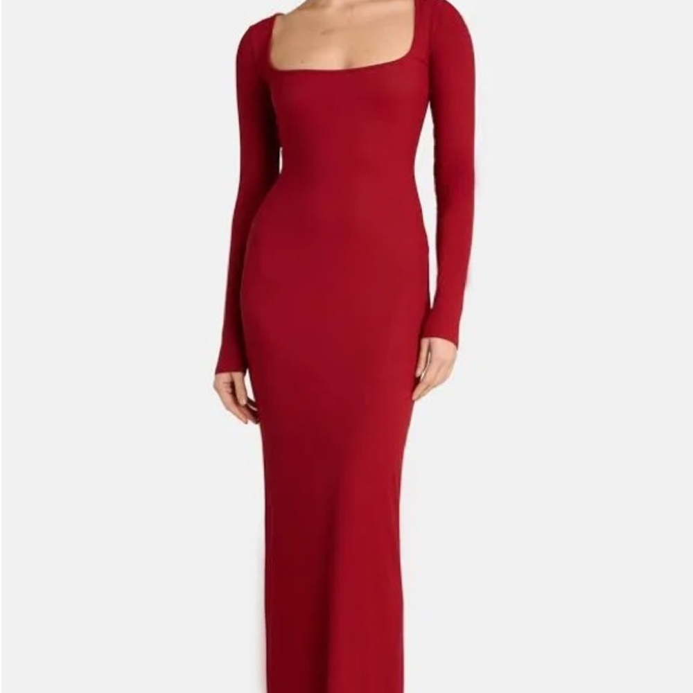 Skims long sleeve lounge dress